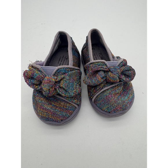 Girls TOMS Shoes Size T4 Multi-color - Picture 3 of 7
